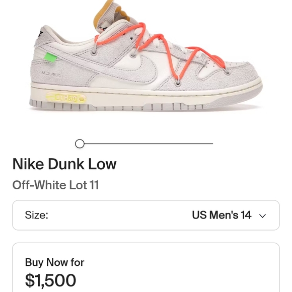 Nike Dunk Low Off-White Sneakers